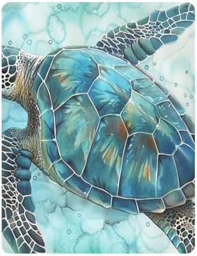 SUABO Sea Turtle Crib Sheets Stretchy Portable Sheets for Baby Toddler
