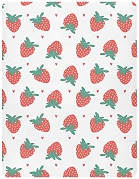 SDMKA Hearts and Strawberry Crib Sheets for Boys Girls 1