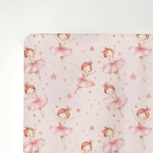 Watercolor Girl Ballet Baby Crib Sheets 52x28 Inch