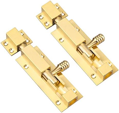 VOIV Black Solid Slide Bolt Latch 2 Pcs