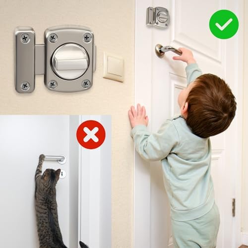 Alise Safety Gate Latch Slide Bolt Lock Pack of 2