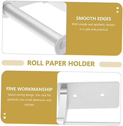 KALLORY Wall Mounted Toilet Paper Holder with Storage