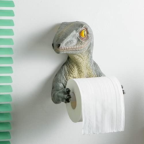 Banllis Dinosaur Toilet Paper Holder - No Drilling Durable Resin 65 Inch