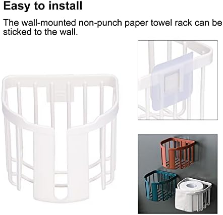 Gigicial Toilet Paper Holder - Wall Mounted Tissue Roll Shelf White