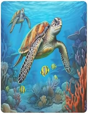 Jihqo Sea Turtle Crib Sheets for Baby 52 x 28 inch