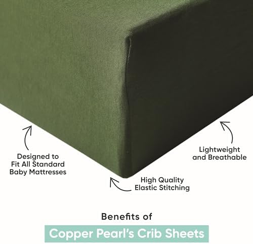 Copper Pearl Premium Knit Crib Sheets for Standard Mattresses 1