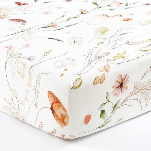 GRSSDER Ultra Soft Stretch Crib Sheets Set 2 Pack