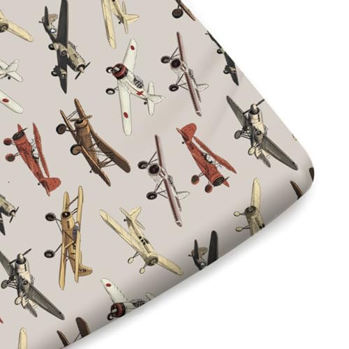 KASTLEE Vintage Airplane Crib Sheets 52x28