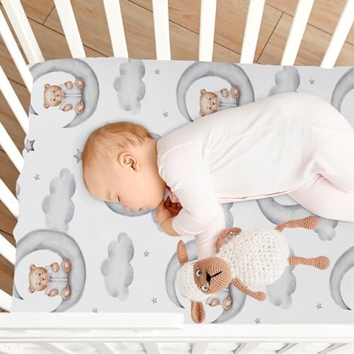 Caikeny Fitted Crib Sheet with Elastic Band 27 x 39 in