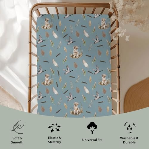 Hunting Ducks Baby Crib Sheets 52x28 Fitted