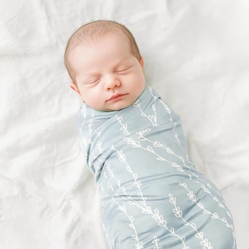 GRSSDER Swaddle Blankets 2 Pack - Soft Jersey Knit for Baby Boys