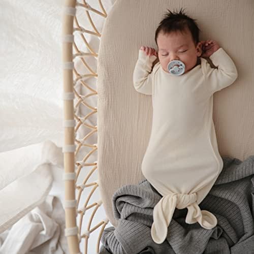 Mushie Extra Soft Muslin Mini Crib Sheet Fog