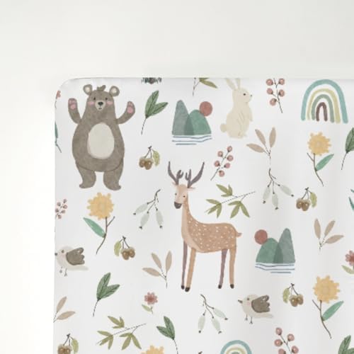 Boho Animal Baby Crib Sheets 52x28 Inch Snug Fit