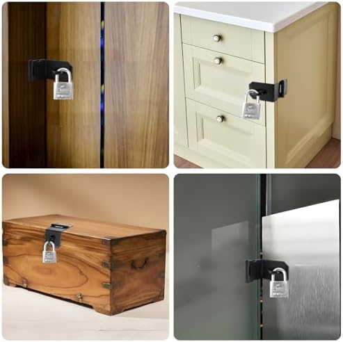 4 Inch Stainless Steel Door Latch Padlock Hasp Set with Keys