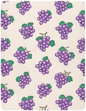 MNSRUU Crib Sheets for Boys Girls Grapes Pattern Fitted Playard Bedding
