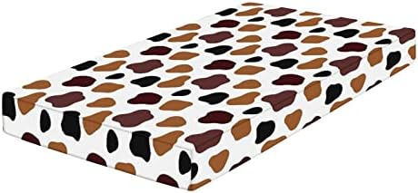 XISUNYA Cow Print Crib Sheet Set Microfiber 28x52x8 Universal Fitted Sheets