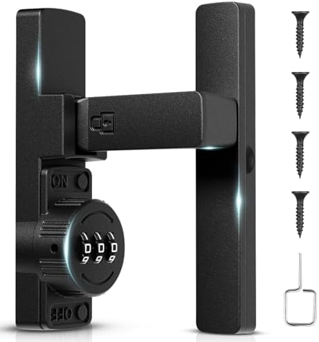 VOLIBeL Keyless Barn Door Lock - 3 Digit Password Latch