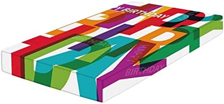 XISUNYA Vibrant Text Print Crib Sheet Set