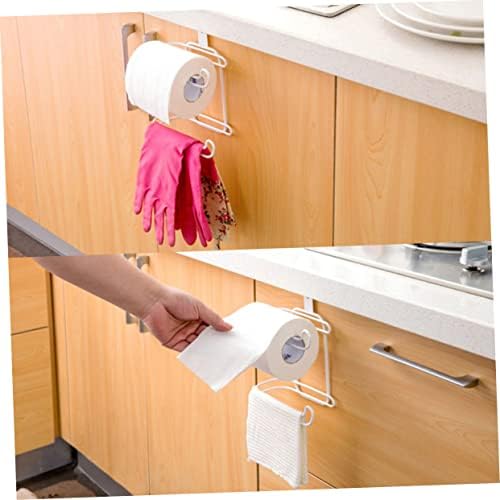 HOMSFOU 2-Roll Toilet Paper Holder for Door Cabinet