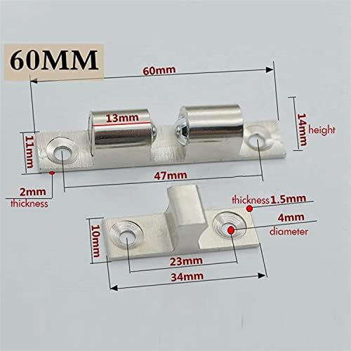 SHAUNI 60mm Pure Copper Slide Latch for Cabinet Door