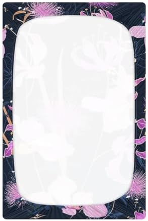 FASHONFASCIN Crib Sheets Flower Print Soft Fitted