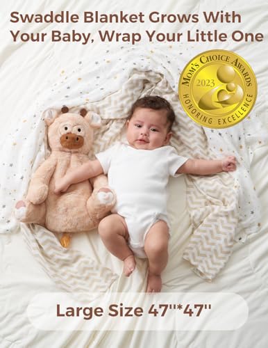 Momcozy Ultra Soft Bamboo Cotton Swaddle Blanket