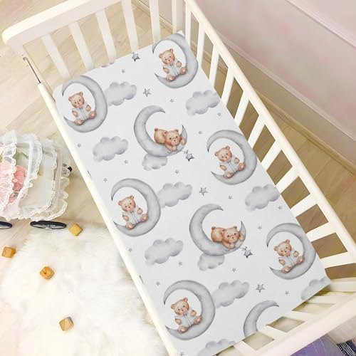Caikeny Fitted Crib Sheet with Elastic Band 27 x 39 in
