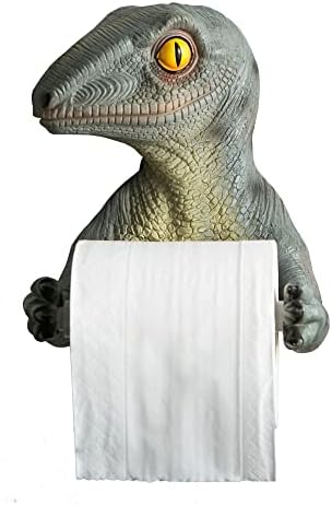 Banllis Dinosaur Toilet Paper Holder - No Drilling Durable Resin 65 Inch