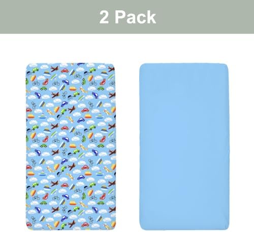 Blue Planes Baby Crib Sheets 52x28 Fitted 2 Pack 1