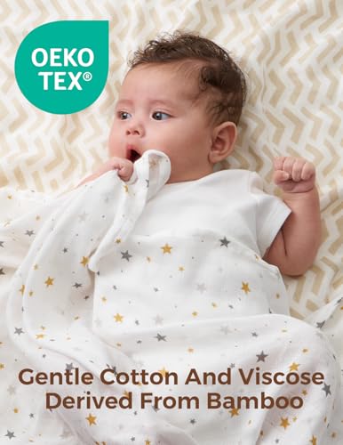 Momcozy Ultra Soft Bamboo Cotton Swaddle Blanket