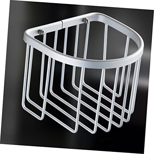 Hemoton Matte Finish Aluminum Semicircle Toilet Paper Holder