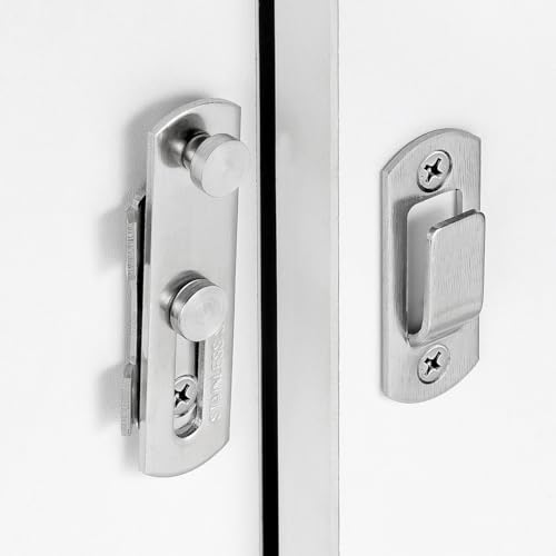 Wocoe 5 Pack Brushed Nickel Barn Door Latches 275 x 202