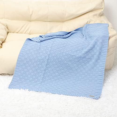 LAWKUL Blue Cable Swaddling Blanket 40x30