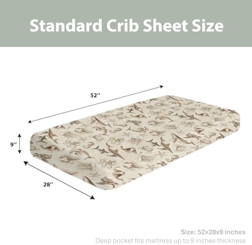 Retro Sea Animals Crib Sheets for Baby