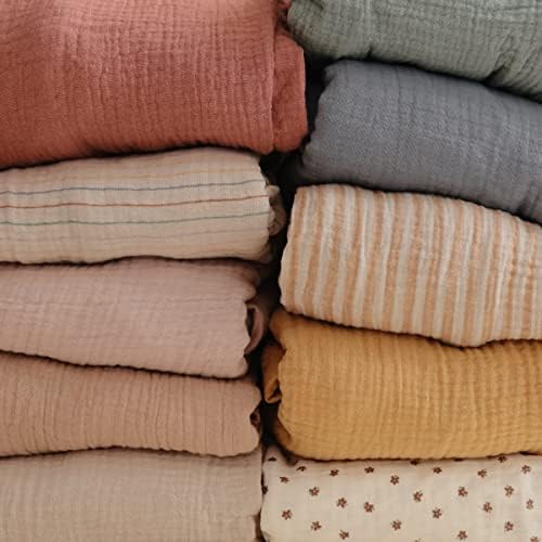 Mushie Extra Soft Muslin Mini Crib Sheet Fog