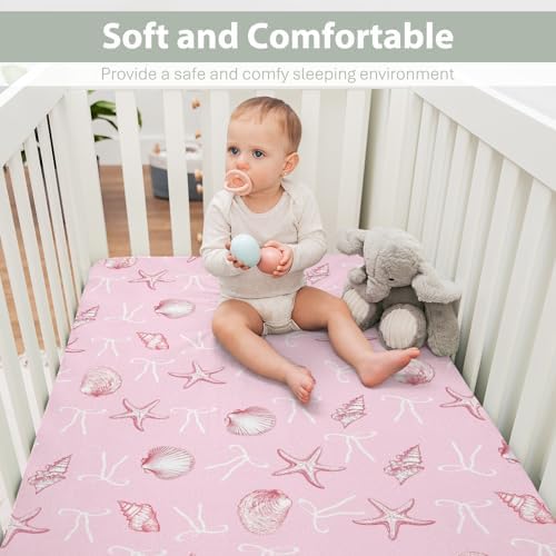 Ocean Sea Baby Crib Sheets 52x28 Fitted with Soft Snug Design