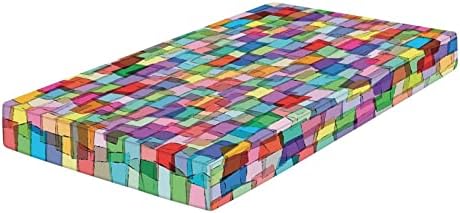 XISUNYA Decorative Crib Sheet Set 28x52x8 Mosaic Tile Pattern
