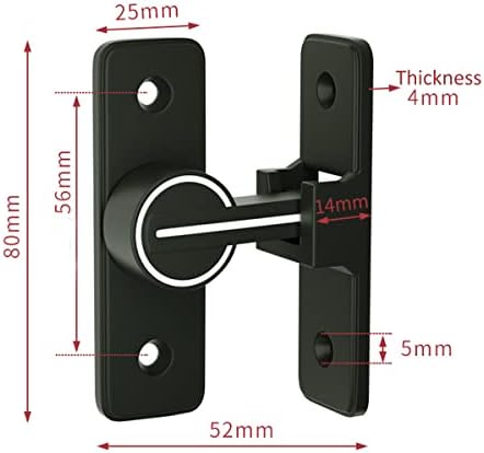 TOHERVIE Barn Door Lock with Luminous Finish