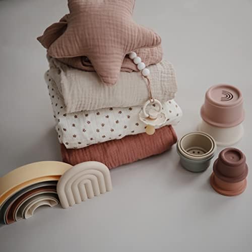 Mushie Extra Soft Muslin Mini Crib Sheet Fog