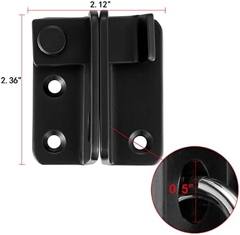 INIRET 2 Packs Flip Latches Black Stainless Steel Heavy Duty Barn Gate Lock