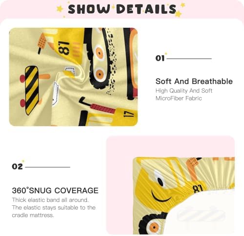 FASHONFASCIN Baby Crib Sheets with Cartoon Design