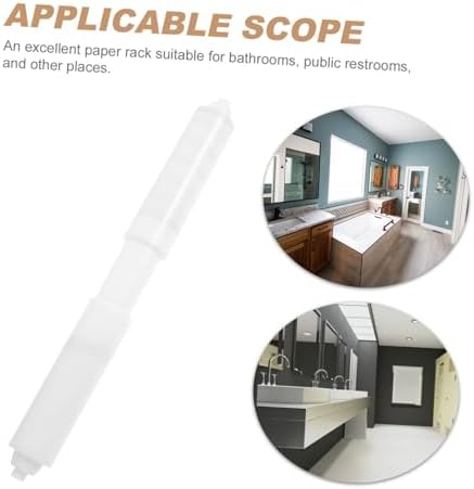 Housoutil Toilet Paper Holder Rod with Spring Loaded Insert
