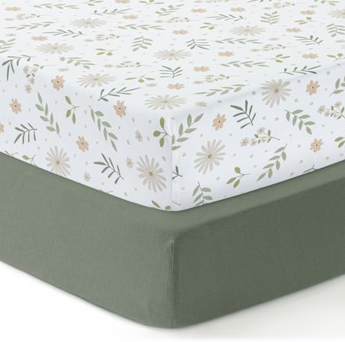 Dreamology 2 Pack Mini Crib Sheets 38x24 Soft 100 Cotton