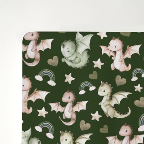 Fairytale Dragon Baby Crib Sheets 52x28 Snug Fitted