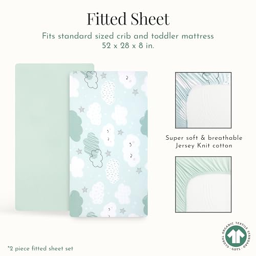 Evolur Dreamer 2 Pack Crib Sheets