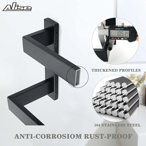 Alise Bath Double Towel Bar Matte Black 28 Inch