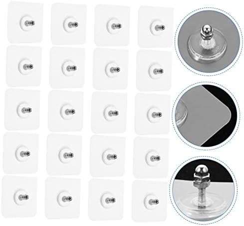 GLEAVI 20PCS Wall Hooks Adhesive Robe Towel Hooks