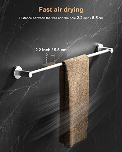 Adjustable Single Towel Bar 236-42 Inch Brush Nickel Finish