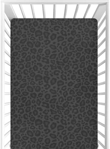 CaTaKu Baby Crib Sheets Cheetah Print Fitted 28x52