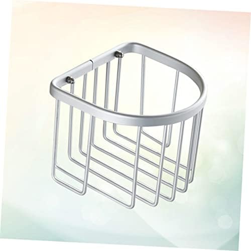 Hemoton Matte Finish Aluminum Semicircle Toilet Paper Holder